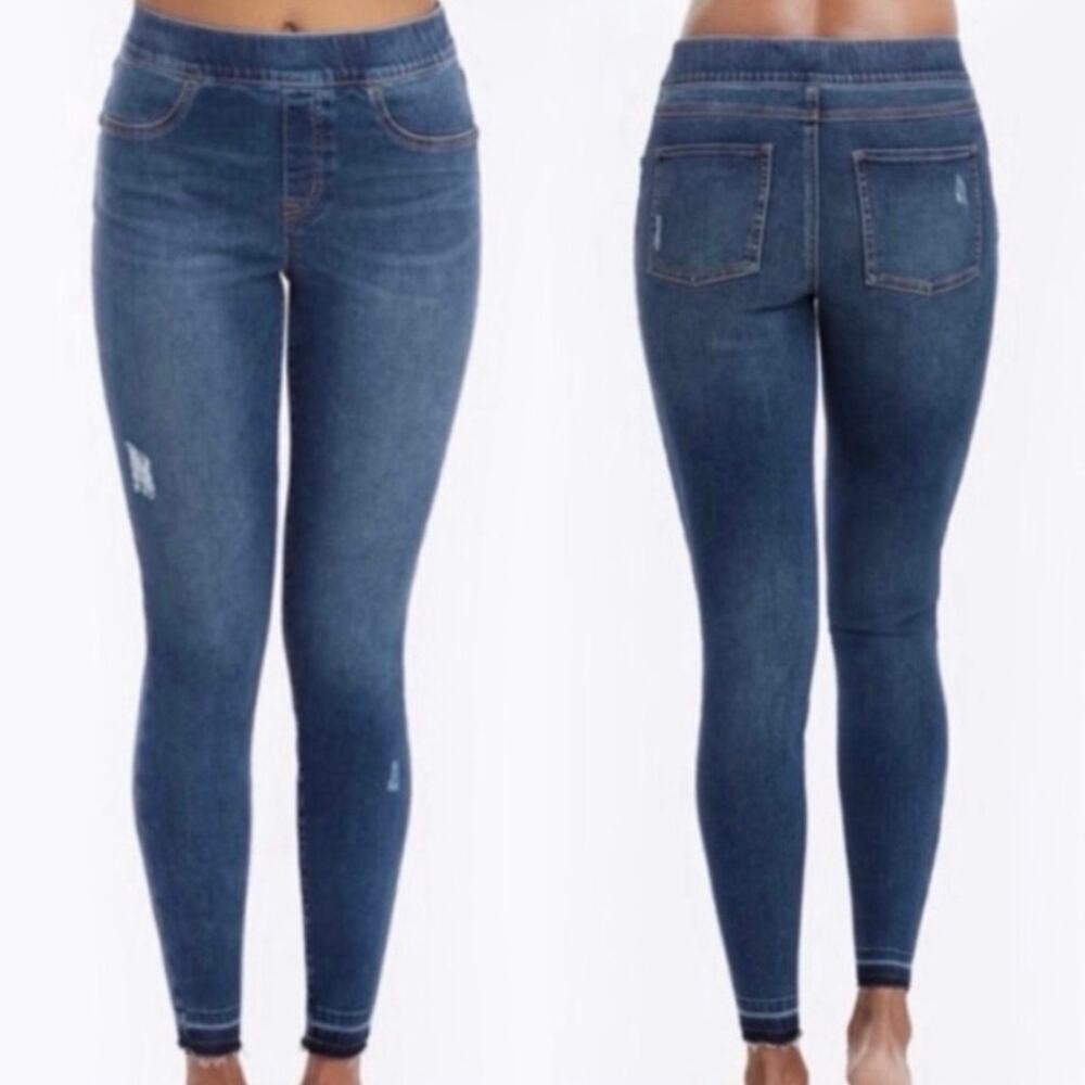 SPANX NEW Distressed Denim Legging Jeans Womens Size Small NWT